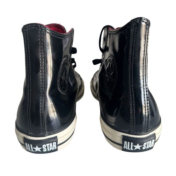 Converse Chuck Taylor Black Patent Leather Sneakers Unisex Size 9.5 M/11.5 W - Picture 4 of 8